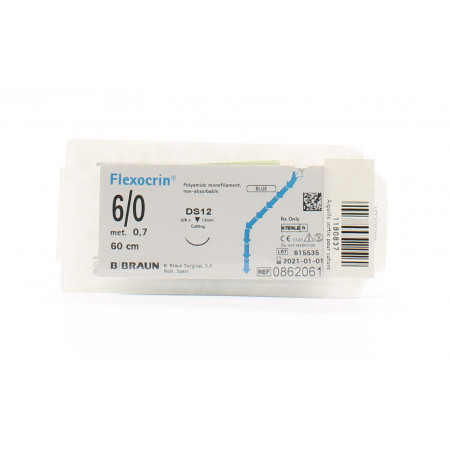 Flexocrin 6/0 met. 0,7 60cm - Univers Pharmacie