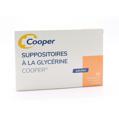 Cooper Suppositoires à la Glycérine Adultes X50 - Univers Pharmacie