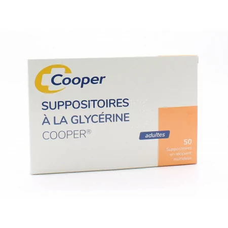 Cooper Suppositoires à la Glycérine Adultes X50 - Univers Pharmacie