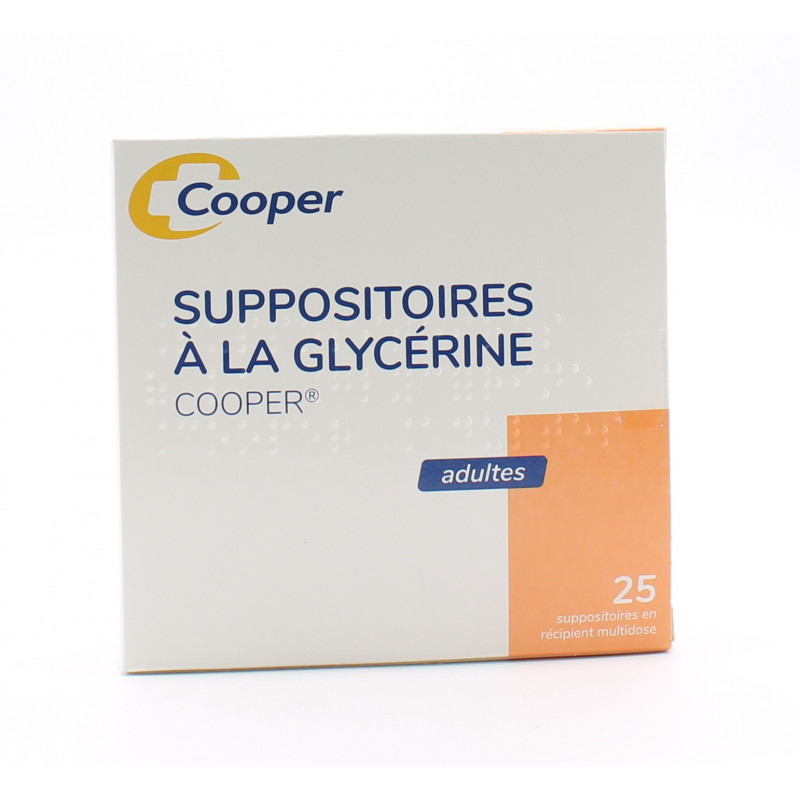 Cooper Suppositoires à la Glycérine Adultes X25 - Univers Pharmacie
