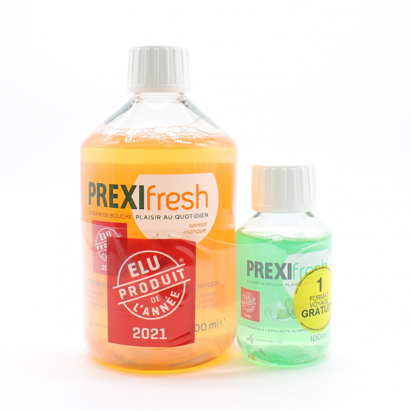 Prexifresh Bain de Bouche Saveur Mangue 500ml - Univers Pharmacie Prexifresh Bain de Bouche Saveur Mangue 500ml - Univers Pharmacie