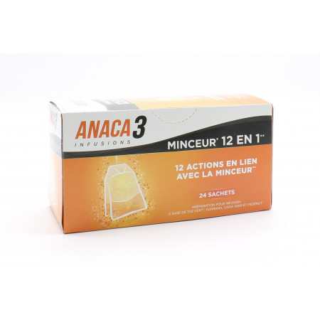 Anaca3 Infusions Minceur 12 en 1 24 sachets - Univers Pharmacie