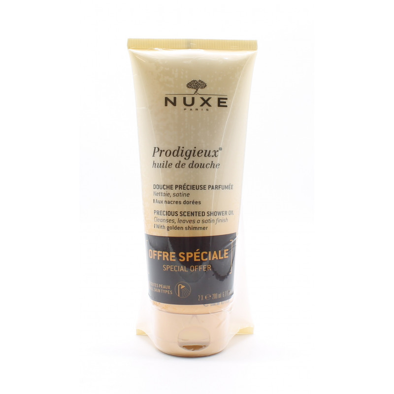 Nuxe Prodigieux Huile de Douche 2X200ml - Univers Pharmacie Nuxe Prodigieux Huile de Douche 2X200ml - Univers Pharmacie