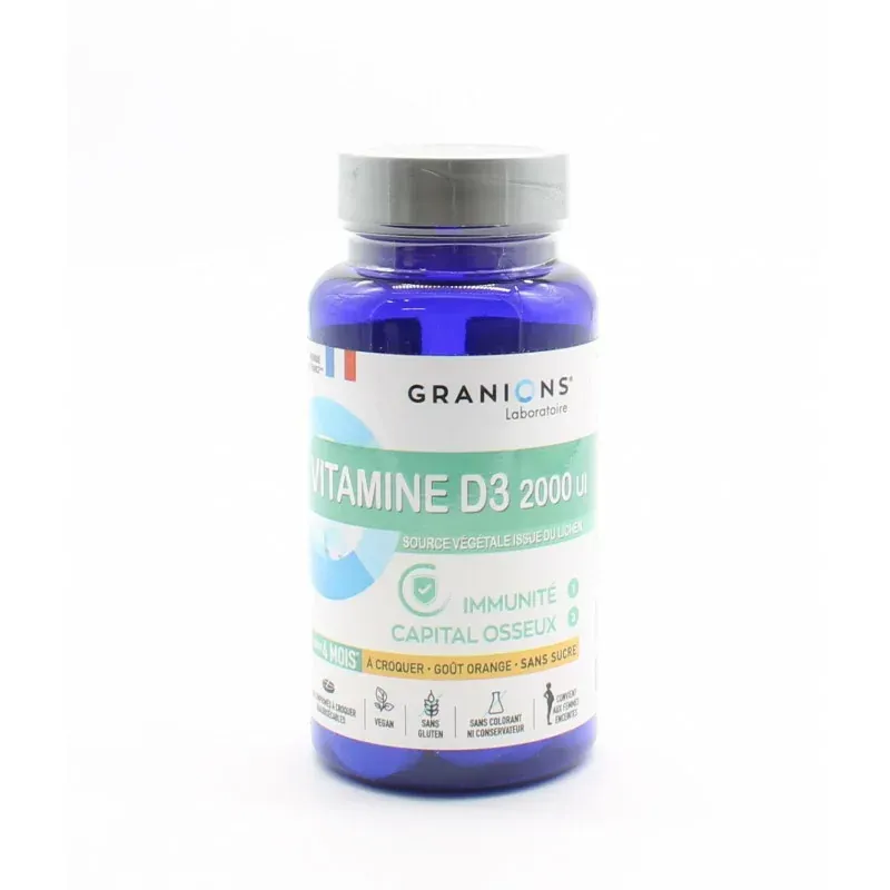 Granions Vitamine D3 2000UI 30 comprimés - Univers Pharmacie