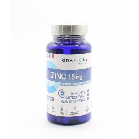 Granions Zinc 15mg 60 gélules - Univers Pharmacie