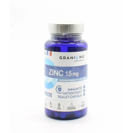 Granions Zinc 15mg 60 gélules - Univers Pharmacie