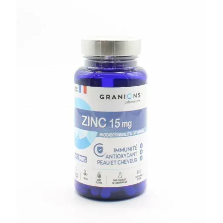 Granions Zinc 15mg 60 gélules - Univers Pharmacie