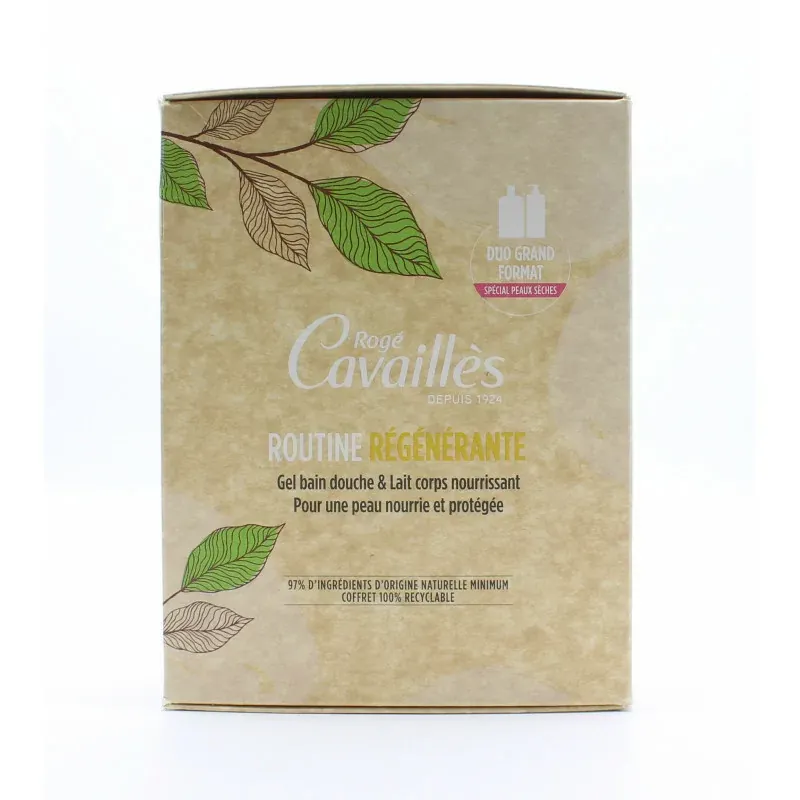 Rogé Cavaillès Routine Régénérante Gel Bain Douche & Lait Corps Nourrissant  - Univers Pharmacie