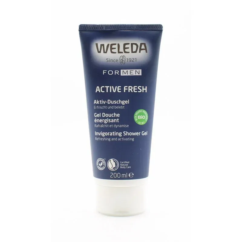 Weleda For Men Active Fresh Gel Douche Energisant 200ml - Univers Pharmacie Weleda For Men Active Fresh Gel Douche Energisant 200ml - Univers Pharmacie