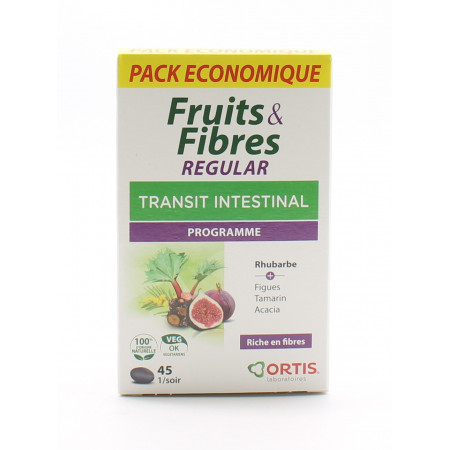 Fruits&Fibres Regular Transit Intestinal Programme 45 comprimés X2 - Univers Pharmacie