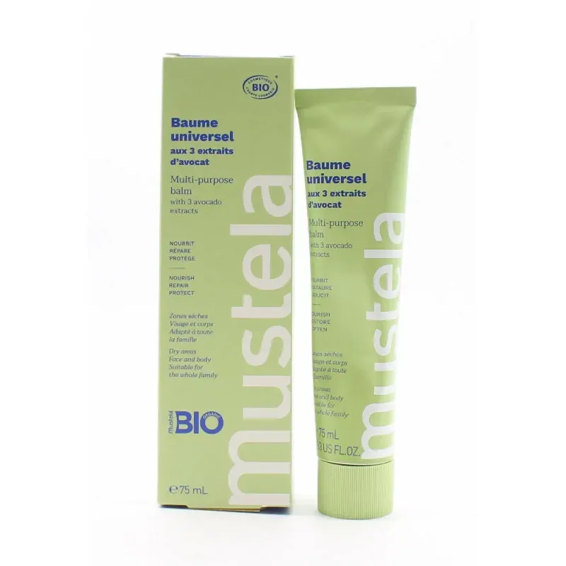 Mustela Baume Universel aux 3 extraits d'avocat Bio 75ml - Univers Pharmacie