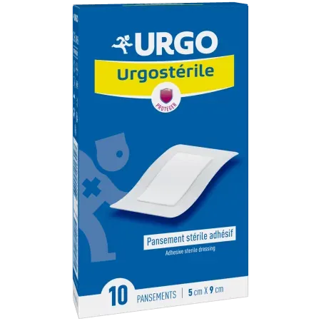 Urgo Urgostérile Pansement Adhésif Stérile 5X9cm X10 - Univers Pharmacie