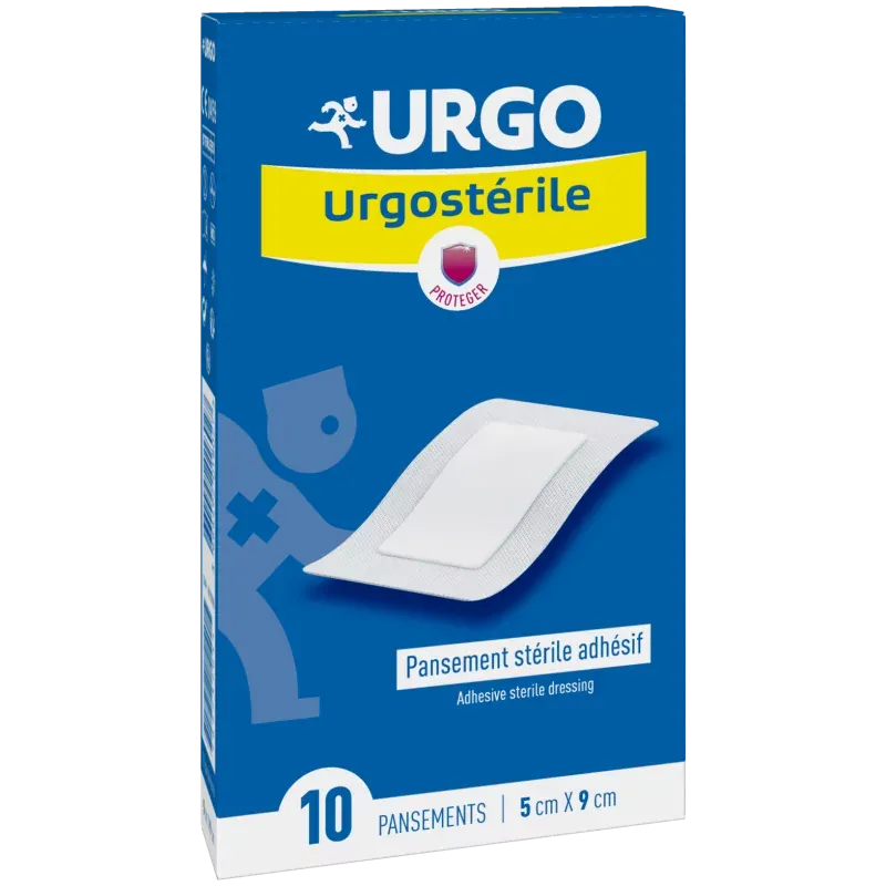 Urgo Urgostérile Pansement Adhésif Stérile 5X9cm X10 - Univers Pharmacie