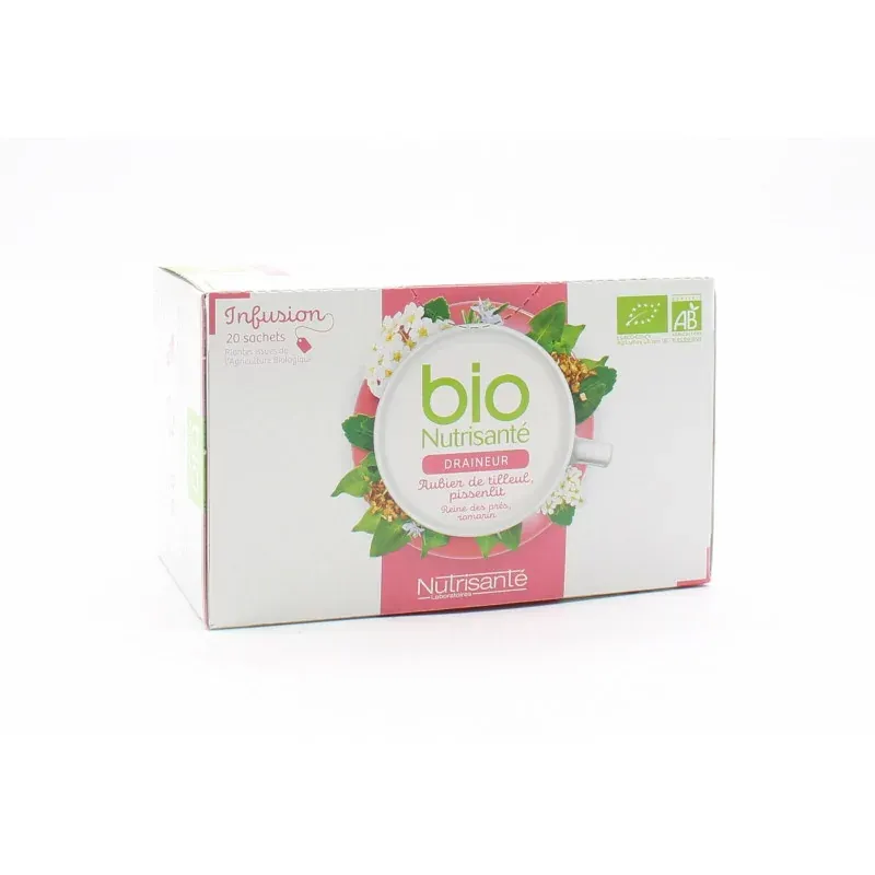 Bio Nutrisanté Draineur Infusion 20 sachets - Univers Pharmacie