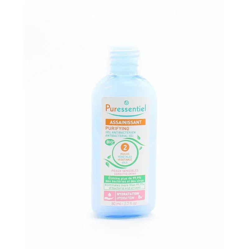 Puressentiel Assainissant Gel Antibactérien Peaux Sensibles 80ml - Univers Pharmacie