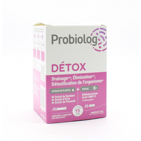 Probiolog Détox 15 sticks + 15 gélules - Univers Pharmacie