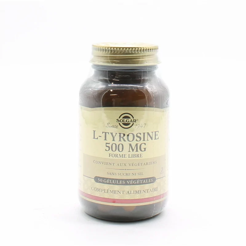 Solgar L-Tyrosine 500mg 50 gélules - Univers Pharmacie
