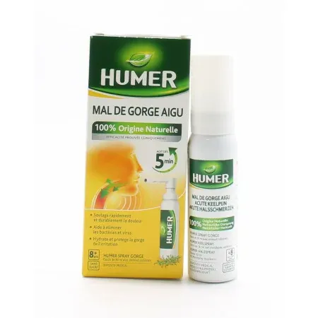 Humer Mal de Gorge Aigu Spray Collutoire 30ml - Univers Pharmacie