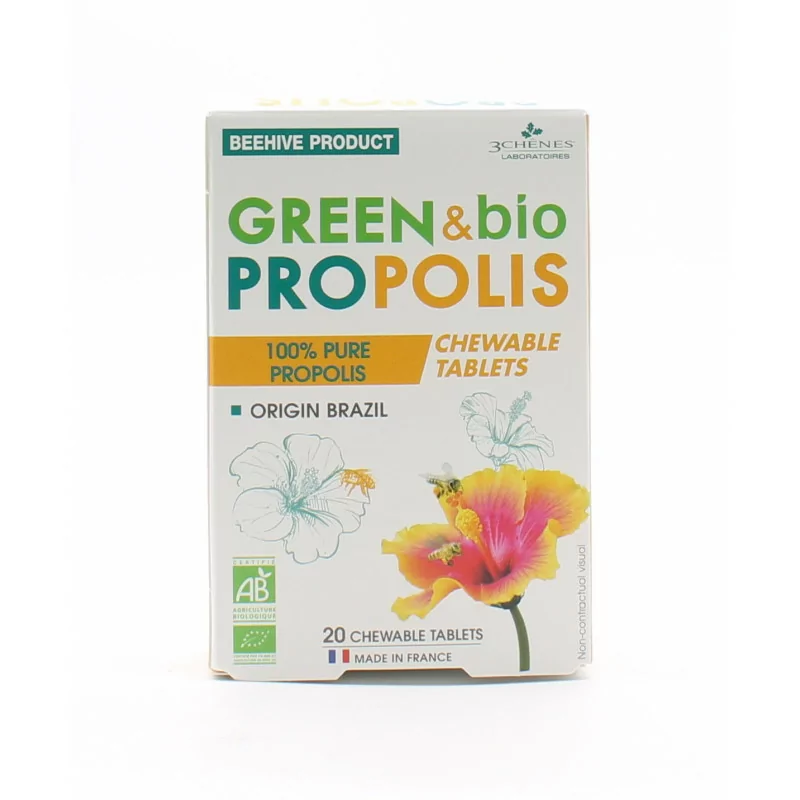 3 Chênes Green & Bio Propolis 20 comprimés à croquer