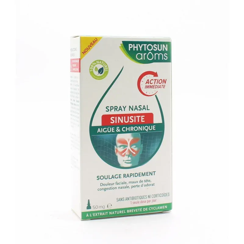 Phytosun Arôms Spray Nasal Sinusite Aigüe & Chronique 50mg - Univers Pharmacie