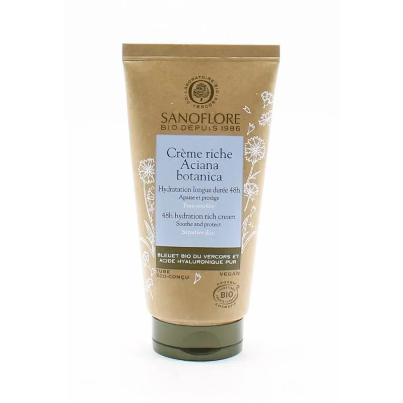 Sanoflore Aciana Botanica Crème Riche Bio 50ml - Univers Pharmacie