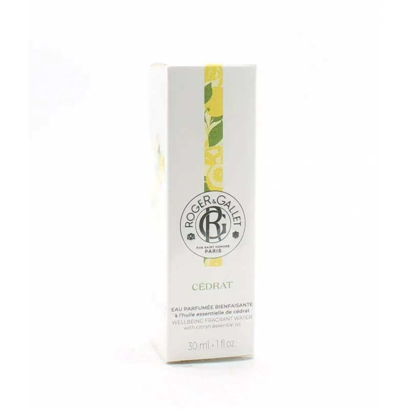 Roger&Gallet Eau Parfumée Bienfaisante Cédrat 30ml - Univers Pharmacie