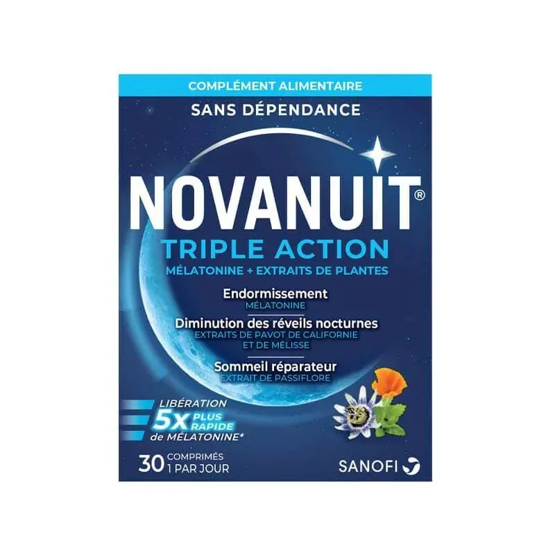 Novanuit Triple Action 30 comprimés - Univers Pharmacie Novanuit Triple Action 30 comprimés - Univers Pharmacie
