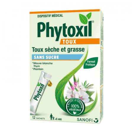 Phytoxil Toux Sans Sucre 12 Sachets - Univers Pharmacie
