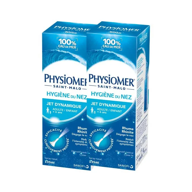 Physiomer Spray Hygiène du Nez Jet Dynamique 2x135ml - Univers Pharmacie
