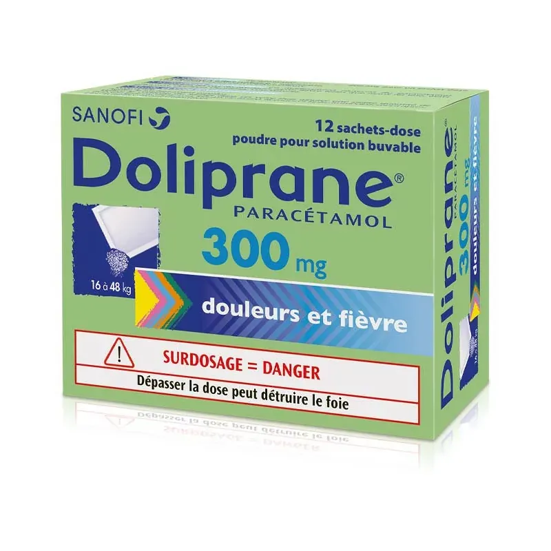 Doliprane 300mg 12 sachets-dose - Univers Pharmacie