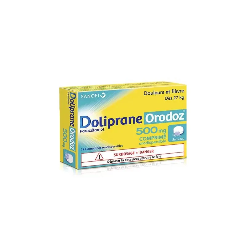 Doliprane Orodoz 500mg 12 comprimés - Univers Pharmacie