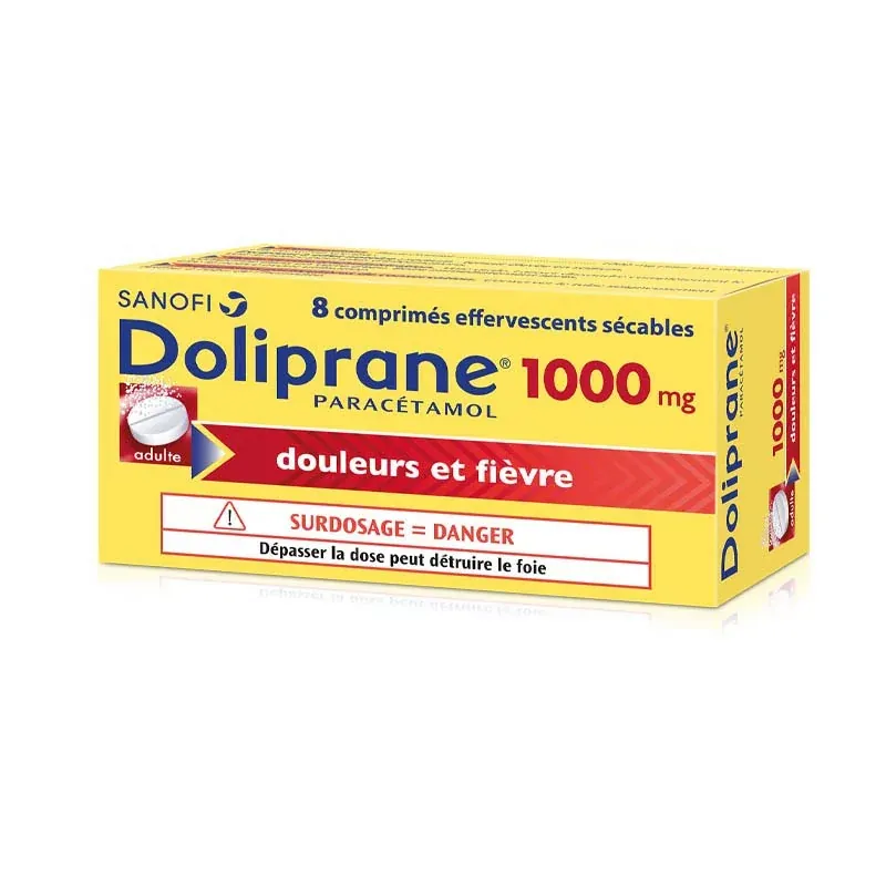 Doliprane 1000mg 8 comprimés effervescents - Univers Pharmacie