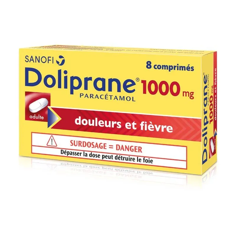 Doliprane 1000mg  8 comprimés - Univers Pharmacie