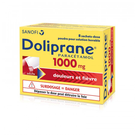 Doliprane 1000mg 8 sachets-dose - Univers Pharmacie
