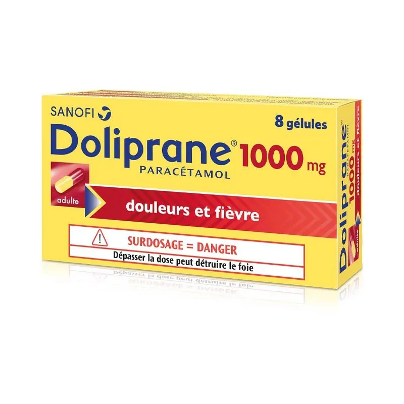 Doliprane 1000mg 8 gélules - Univers Pharmacie