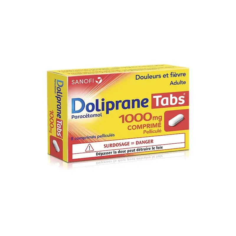 Doliprane Tabs 1000mg 8 comprimés - Univers Pharmacie