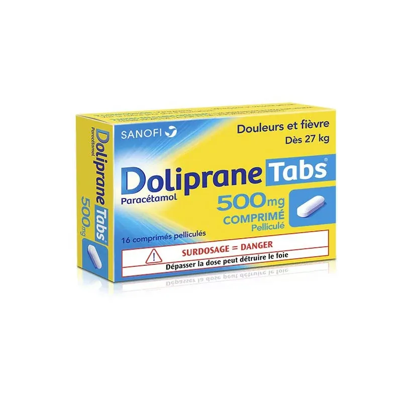 Doliprane Tabs 500mg 16 comprimés - Univers Pharmacie