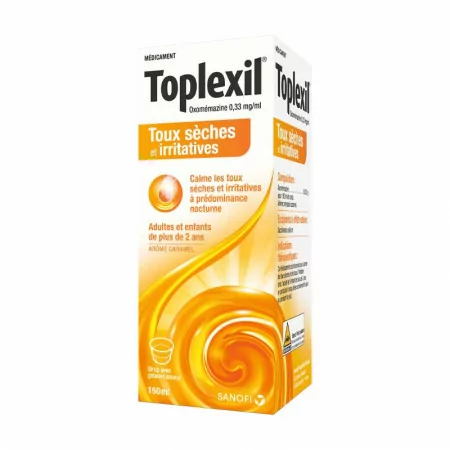 Toplexil Sirop Toux Sèches et Irritatives 150ml - Univers Pharmacie