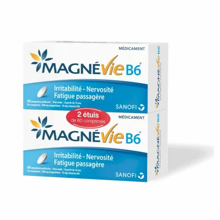 MagnéVie B6 2X60 comprimés - Univers Pharmacie