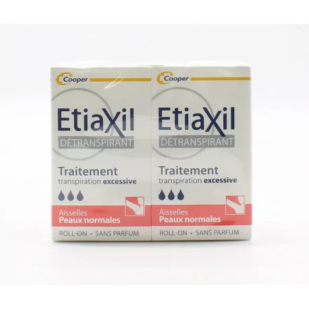 Etiaxil Détranspirant Aisselles Peaux Normales 2X15ml - Univers Pharmacie