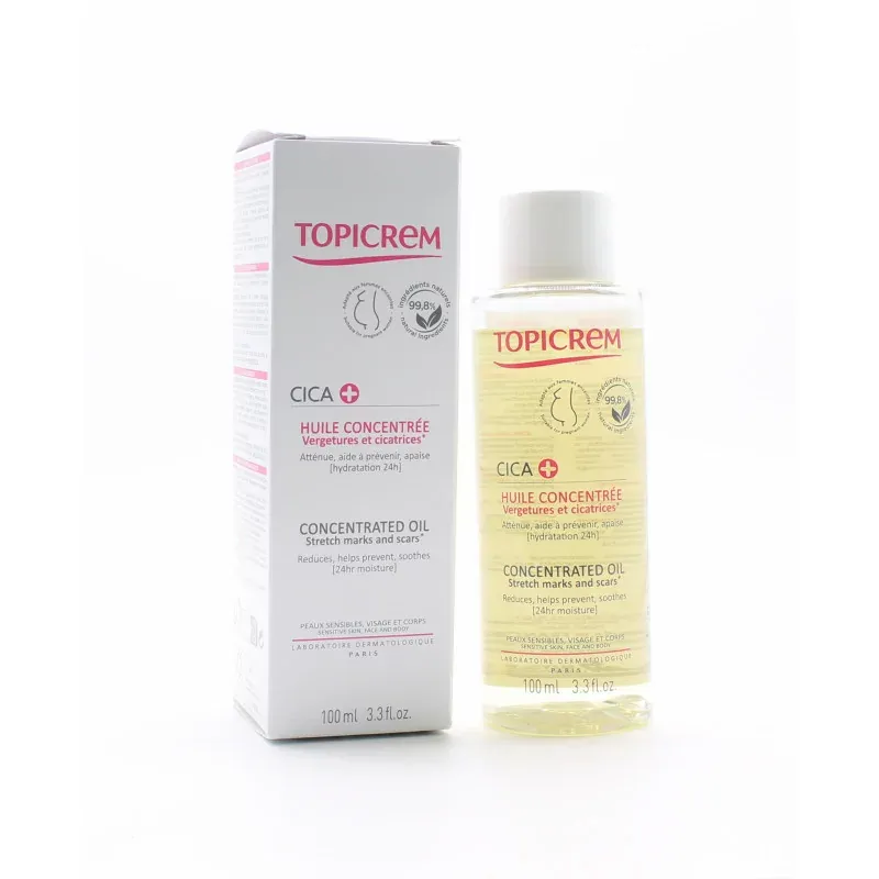 Topicrem Cica+ Huile Concentrée Vergetures et Cicatrices 100ml - Univers Pharmacie