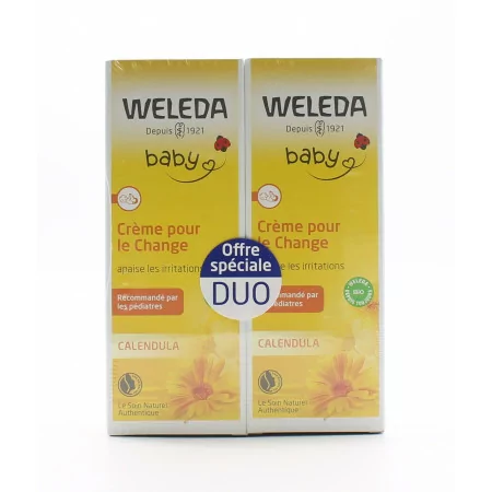 Weleda Baby Crème pour le Change Calendula 2X75ml - Univers Pharmacie