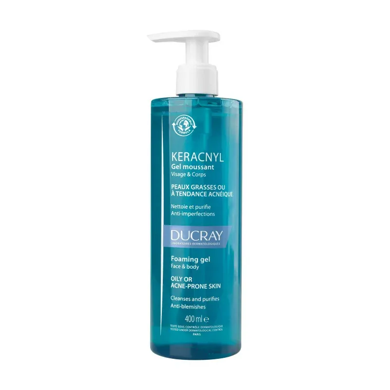 Ducray Keracnyl Gel Moussant Visage & Corps 400ml - Univers Pharmacie