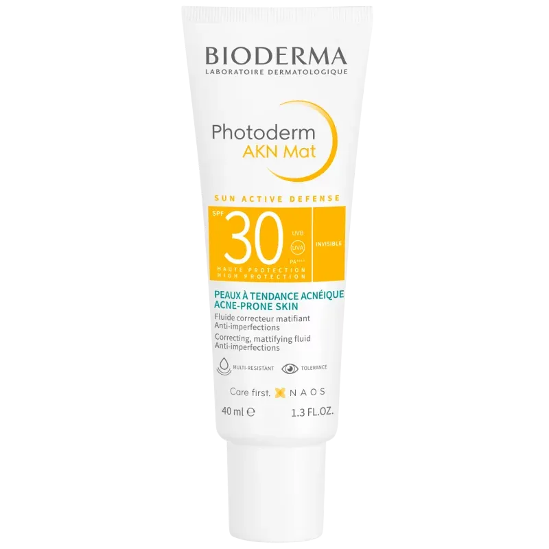 Bioderma Photoderm AKN Mat Fluide Matifiant SPF30 40ml - Univers Pharmacie