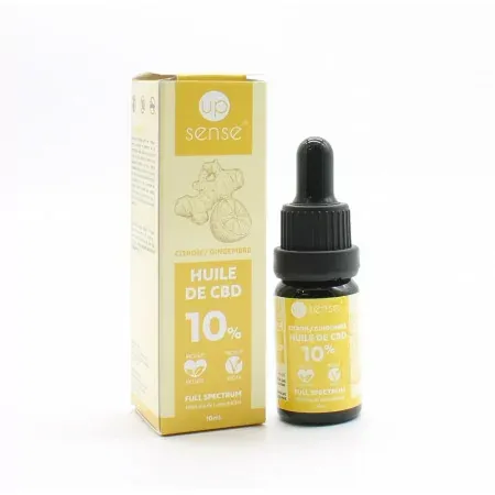 Up Sense Huile de CBD 10% Citron Gingembre 10ml - Univers Pharmacie