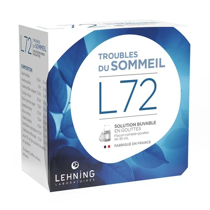 Lehning L72 Troubles du Sommeil 30ml - Univers Pharmacie Lehning L72 Troubles du Sommeil 30ml - Univers Pharmacie