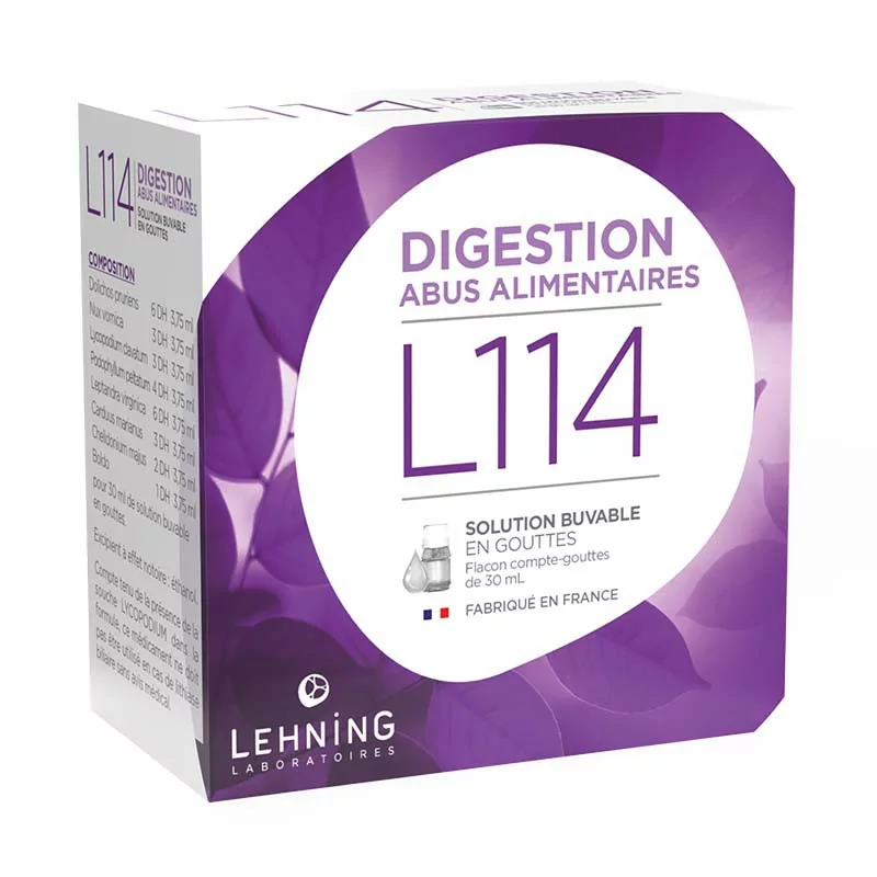 Lehning L114 Digestion Abus Alimentaires 30ml - Univers Pharmacie