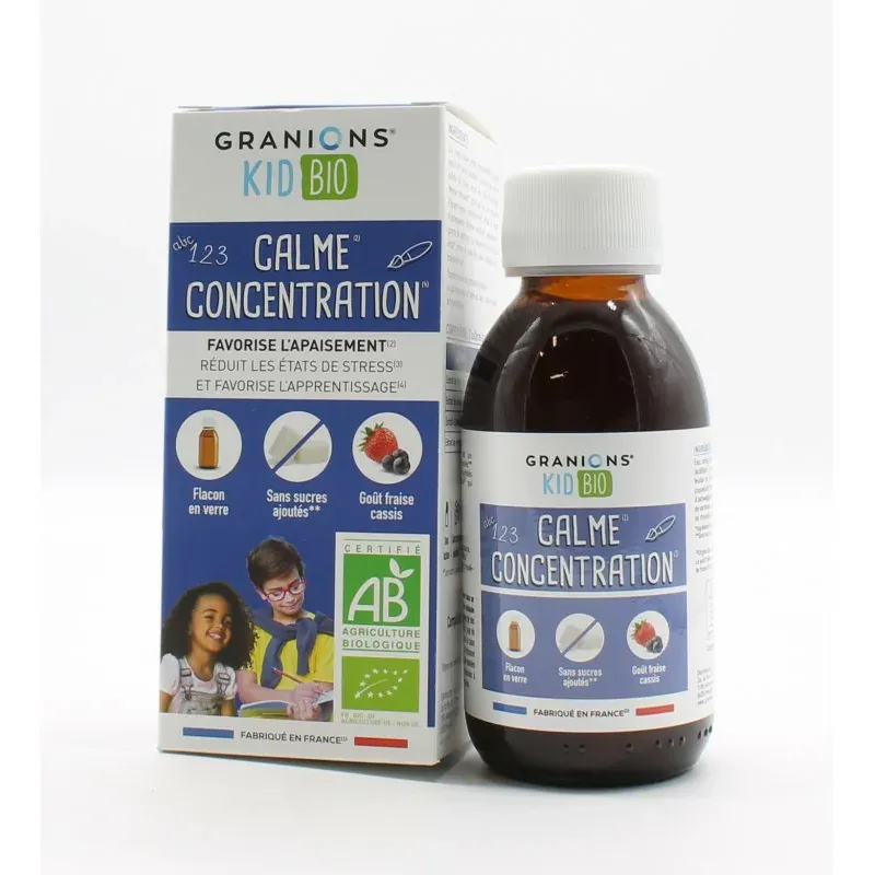Granions Kid Bio Calme Concentration Sirop 125ml - Univers Pharmacie