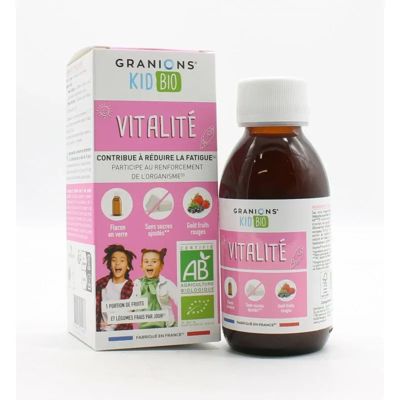 Granions Kid Bio Vitalité  Sirop 125ml - Univers Pharmacie