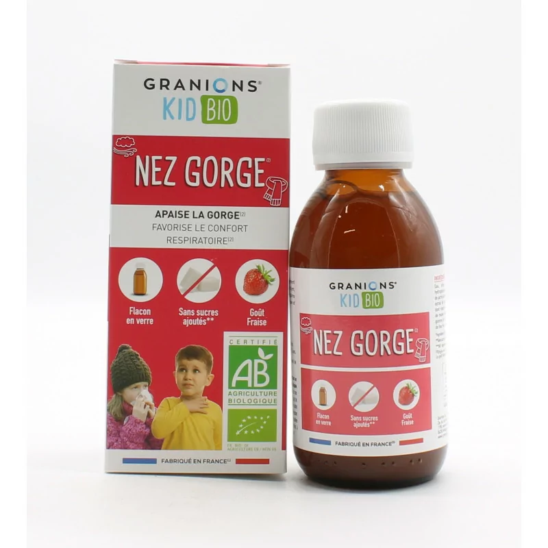 Granions Kid Bio Nez Gorge Sirop 125ml - Univers Pharmacie